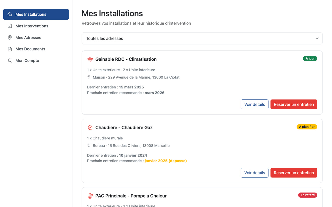Espace client documents