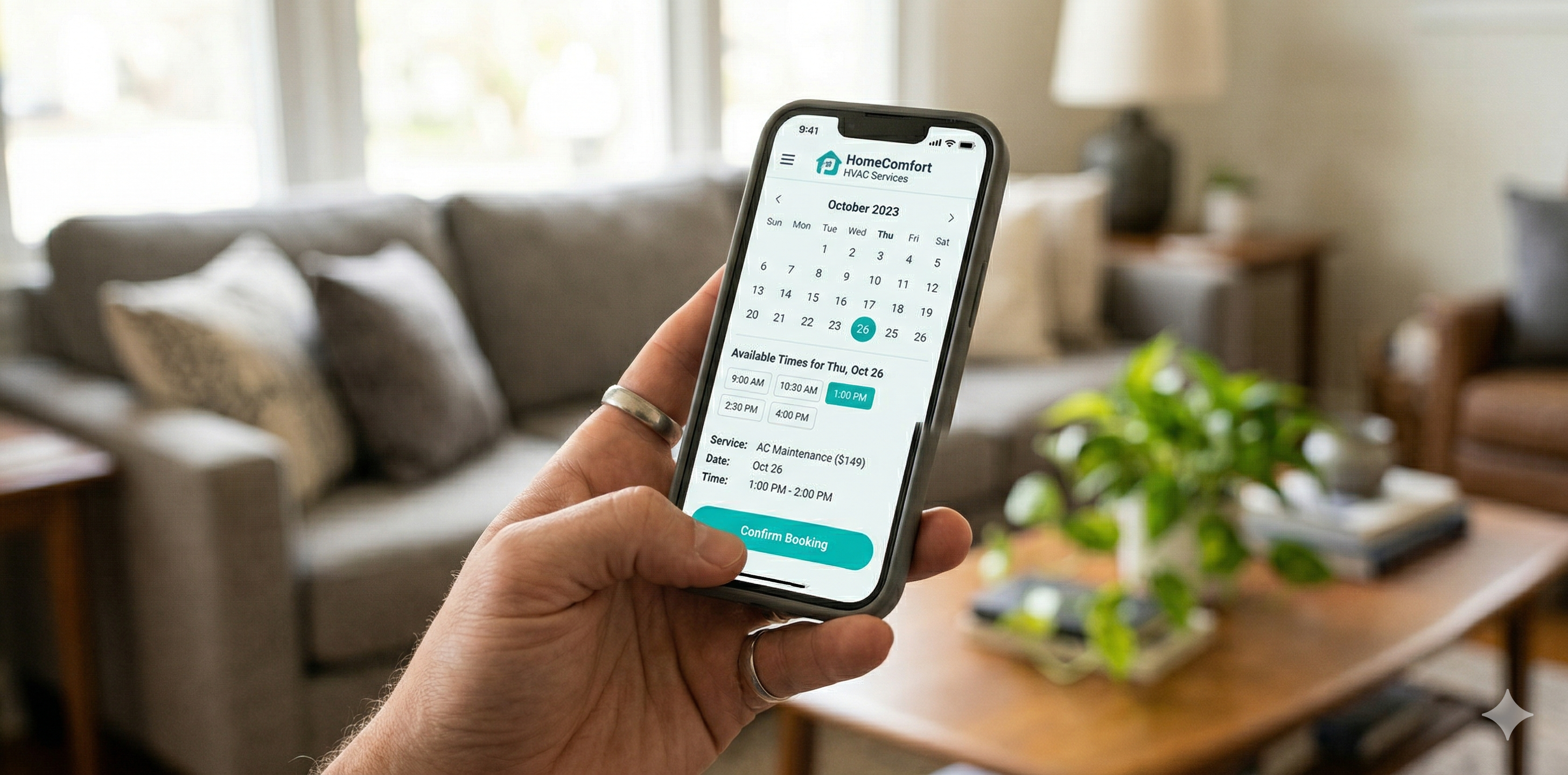 Client reservant sur smartphone
