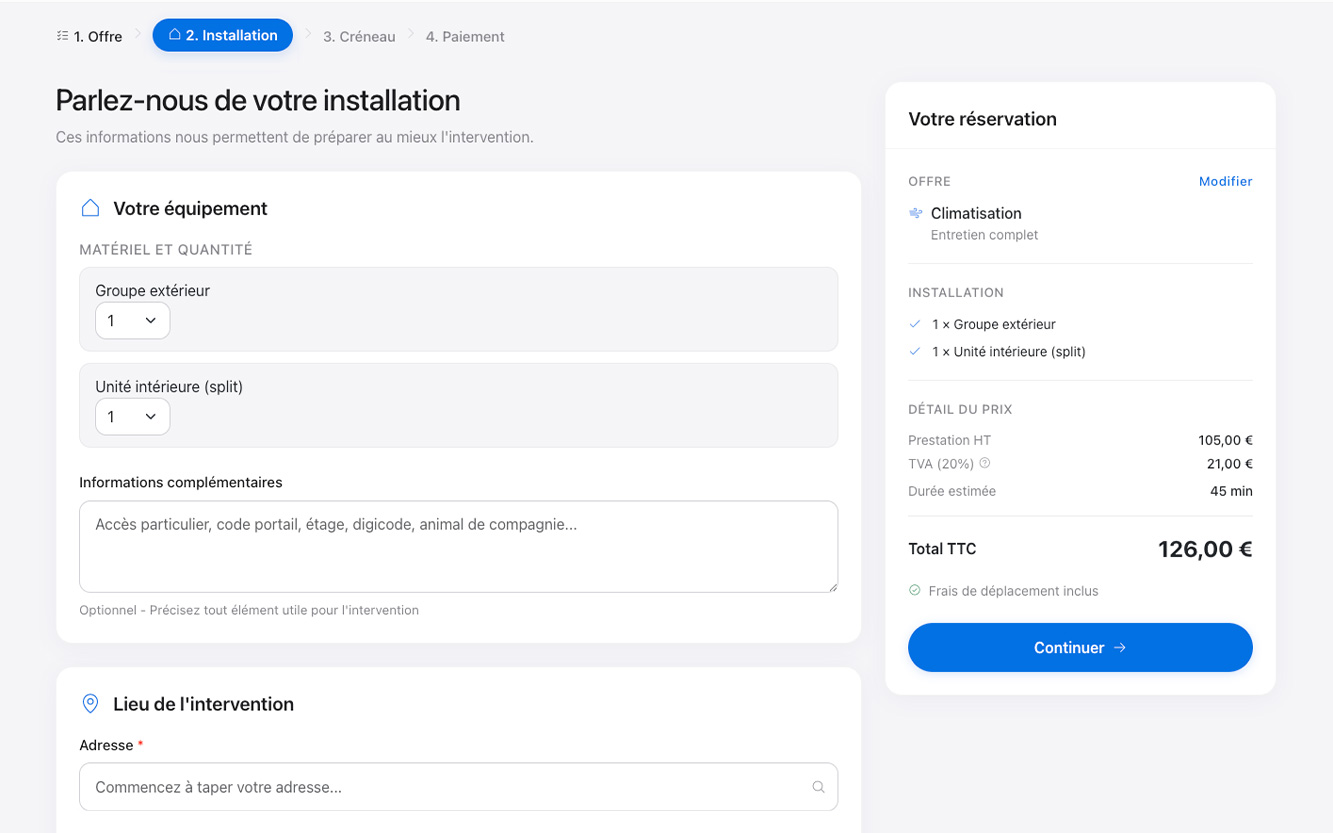 Tunnel de reservation